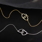 Женская цепочка из нержавеющей стали с подвеской в виде сердца