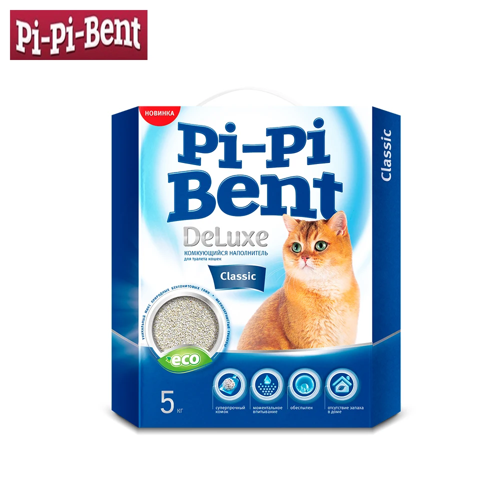 Наполнитель Pi Bent DeLuxe Classic комкующийся для Кошек 5кг|Лотки и товары туалета| |