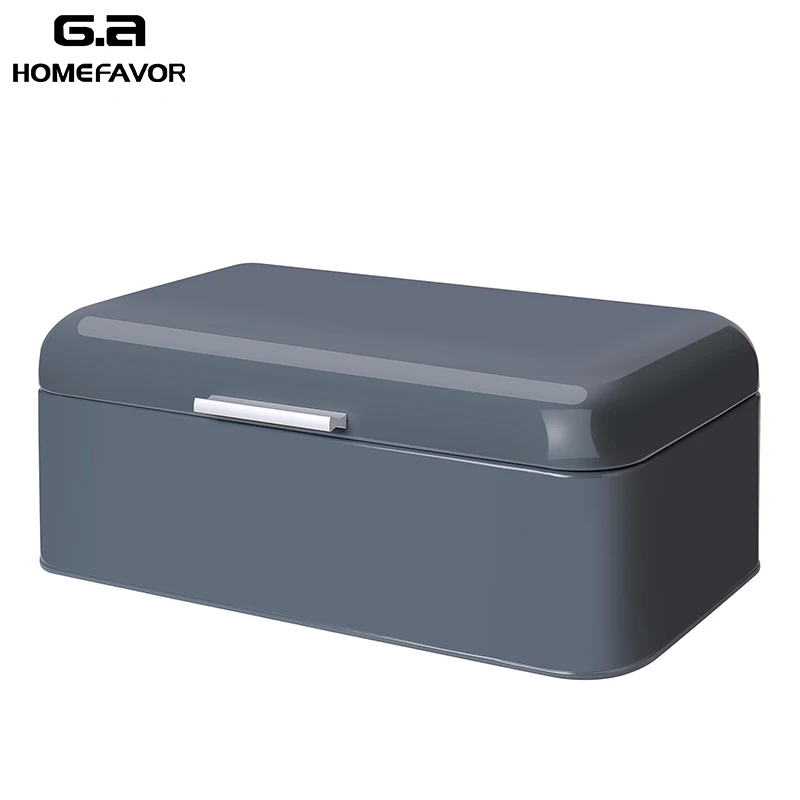 Оцинкованый метал Хлебница большие контейнеры для еды старый модный кухонный