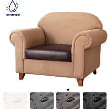 1/2/3/4 Seater PU Leather Sofa Seat Cushion Cover Waterproof Removable Washable Slipcover Pet Furniture Protector Couch Covers