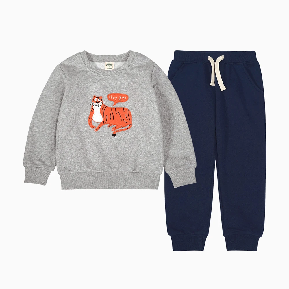 

2021 New Children's Sweater Suit Embroidered Cute animals Design 2pieces Set Kids Fashion Gifts