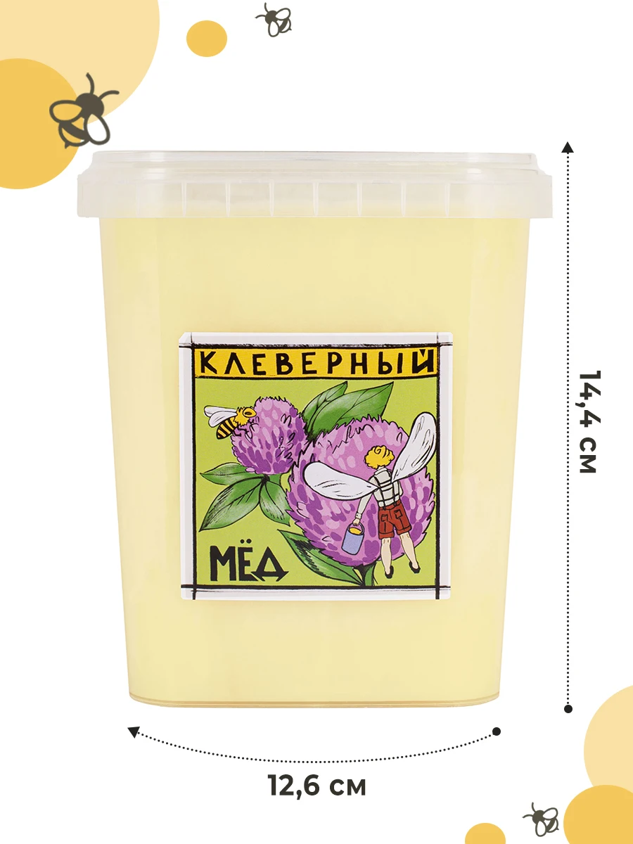 Мед натуральный клеверный 2 кг Антон Медов/Сбор 2021/Правильное