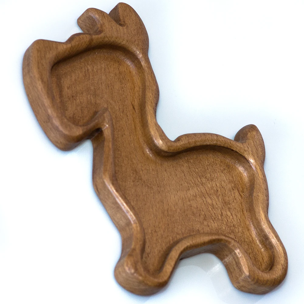 A plate for children a wooden dog. Tableware from wood. Wooden tableware children's feeding | Мать и ребенок