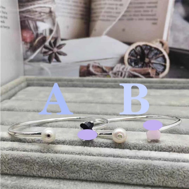 

Tousse2021 испанский качественный Новый S925 Стерлинговое Серебро Erma браслет медведь с ониксом, жемчугом и шпинелью браслет ювелирные изделия