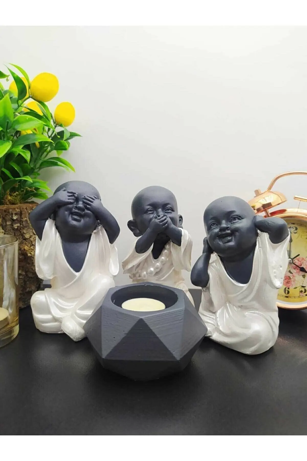 

I Didn't Hear I Didn't Know I Don't Know Trinkets Set of 3 With Candle Holder Home Decoration Different Modern Sweet