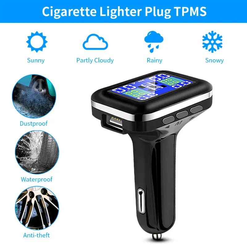 Авто Смарт TPMS eifen Druck uberwachung система 4 Externe/Interne Sensoren Zigarette Leichter USB Realtime рейфен