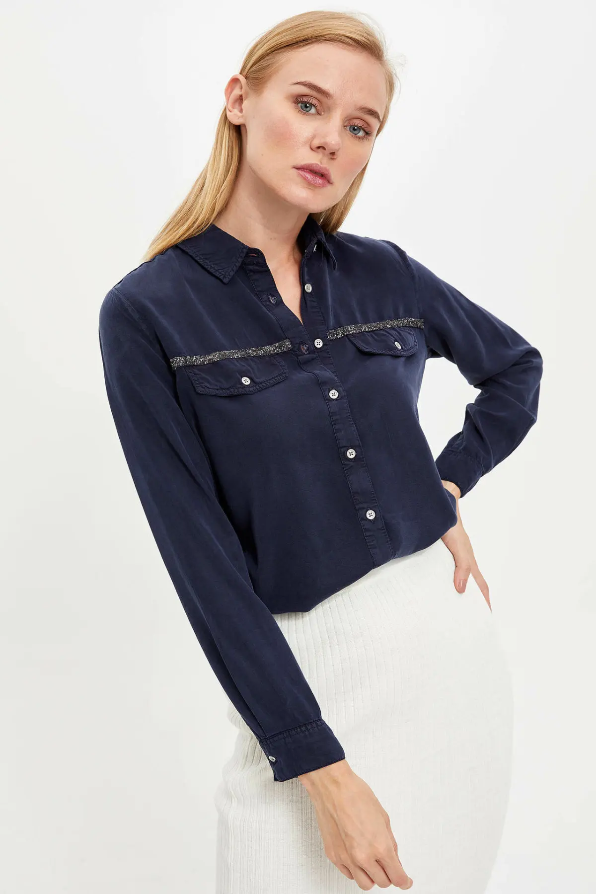 Дефакто Женская Shirt M0769AZ19AU с длинным рукавом| |