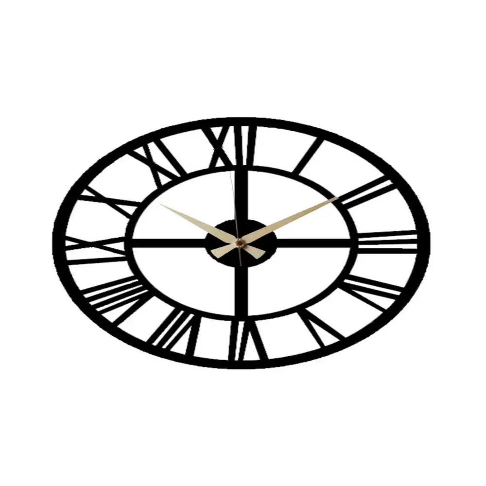 

thorqtech Romena T113 Decorative Metal Wall Clock 42 cm roman numeral clock wall hanging clock
