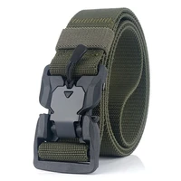 stretch belt for men engineering plastic magnetic buckle military tactical belt strong nylon outdoor sports belt 95cm to 130cm