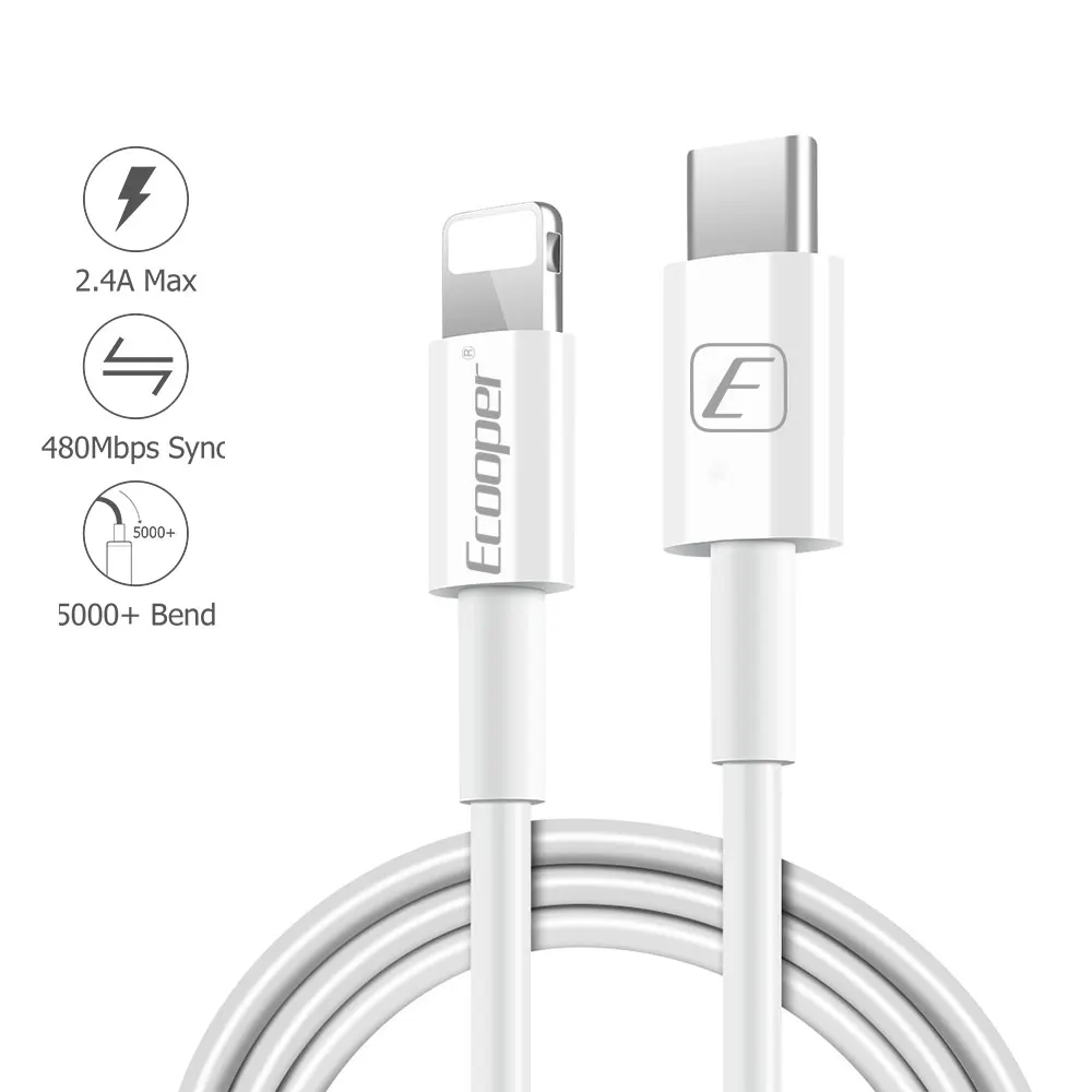 

Кабель MFi Type-c на USB для iPhone X XS MAX XR 2,4 А, кабель для быстрой зарядки и передачи данных для iPhone, 6 7 8Plus, легкий зарядный кабель