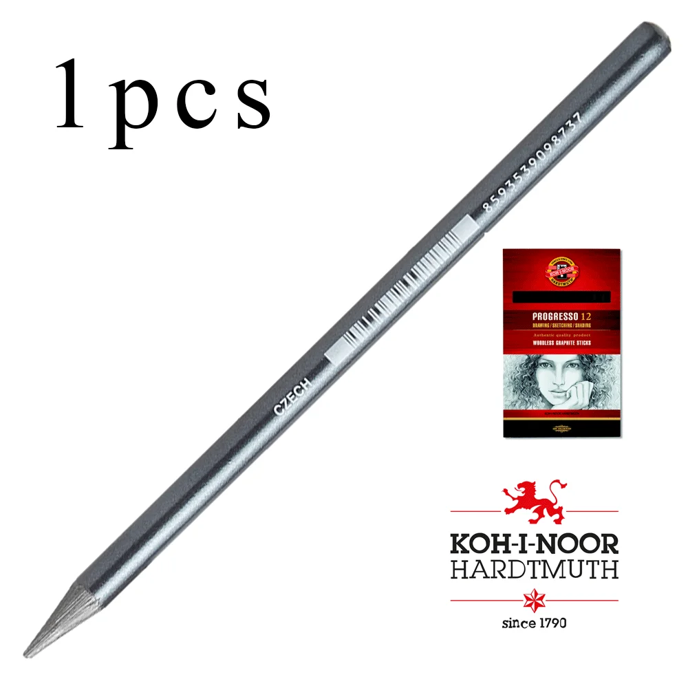 

KOH-I-NOOR HARDTMUTH Progresso Woodless Graphite Sticks 1 Pcs, Professional Sketch Pens For Sketching Drawing Tool Art Supply