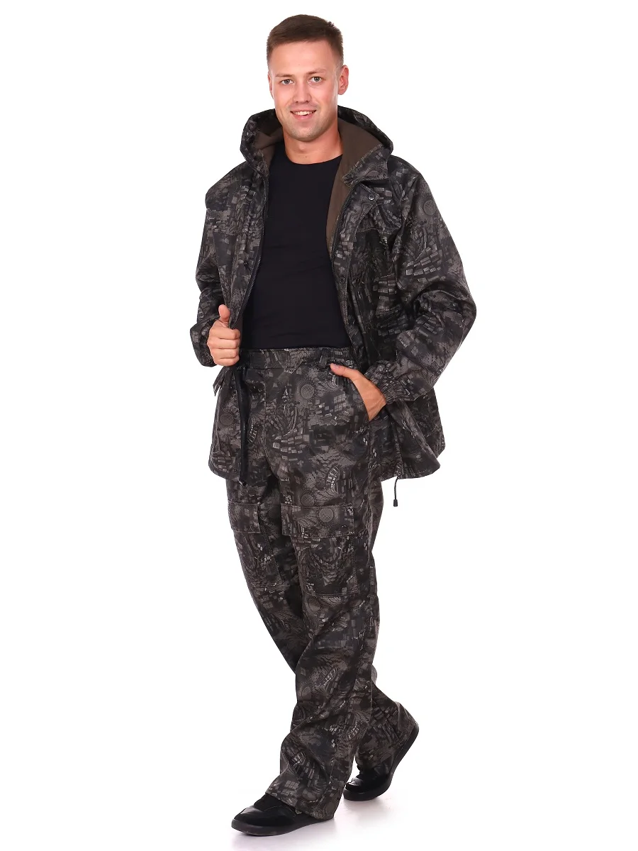 Костюм мужской демисезонный на флисе ( осень-весна) униформа брюки рабочая одежда