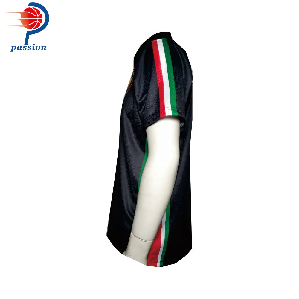 OEM на заказ 100% полиэстер Сублимированная гоночная команда черная рубашка с