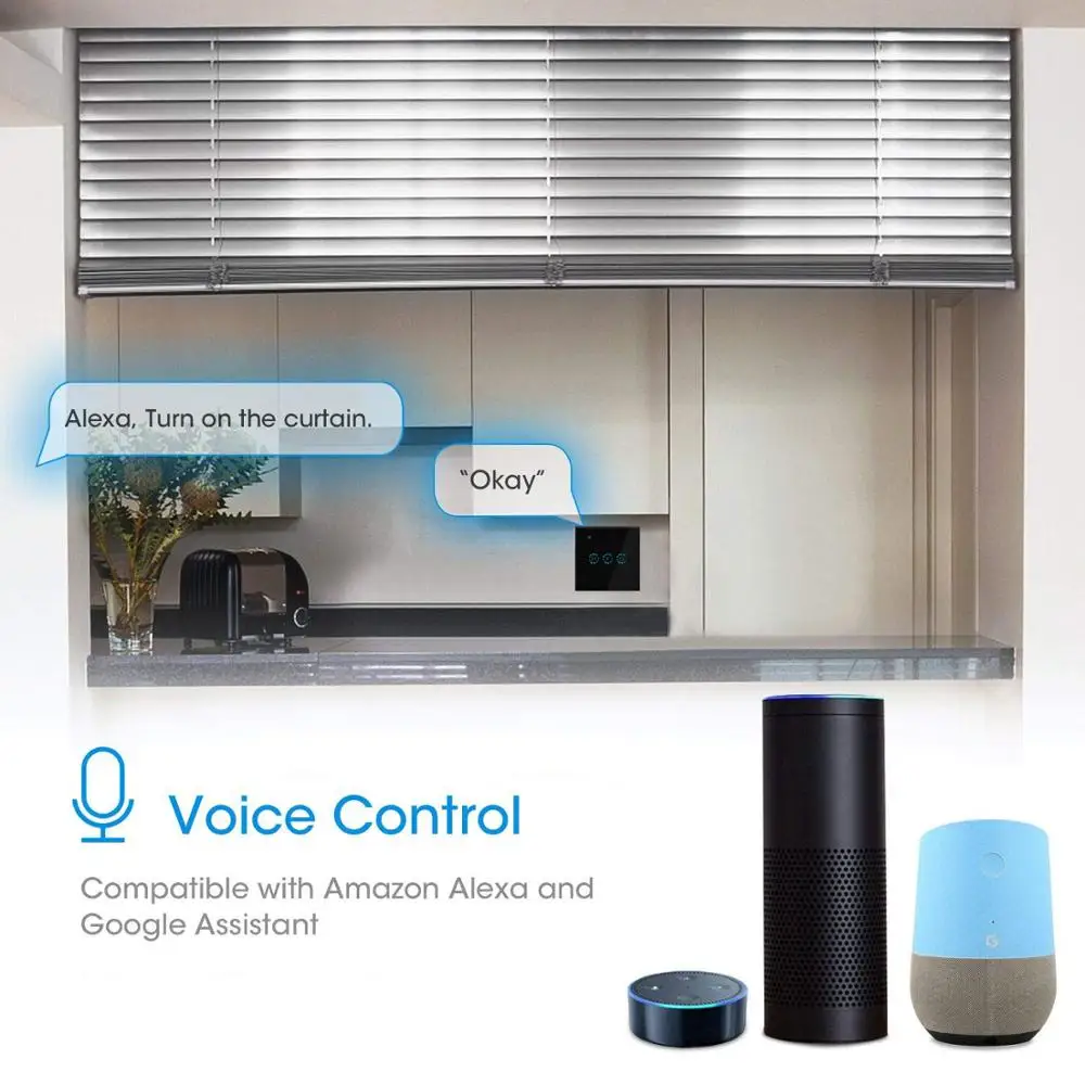 Умный переключатель для штор eWeLink умного дома с Wi-Fi электромотором работает Alexa