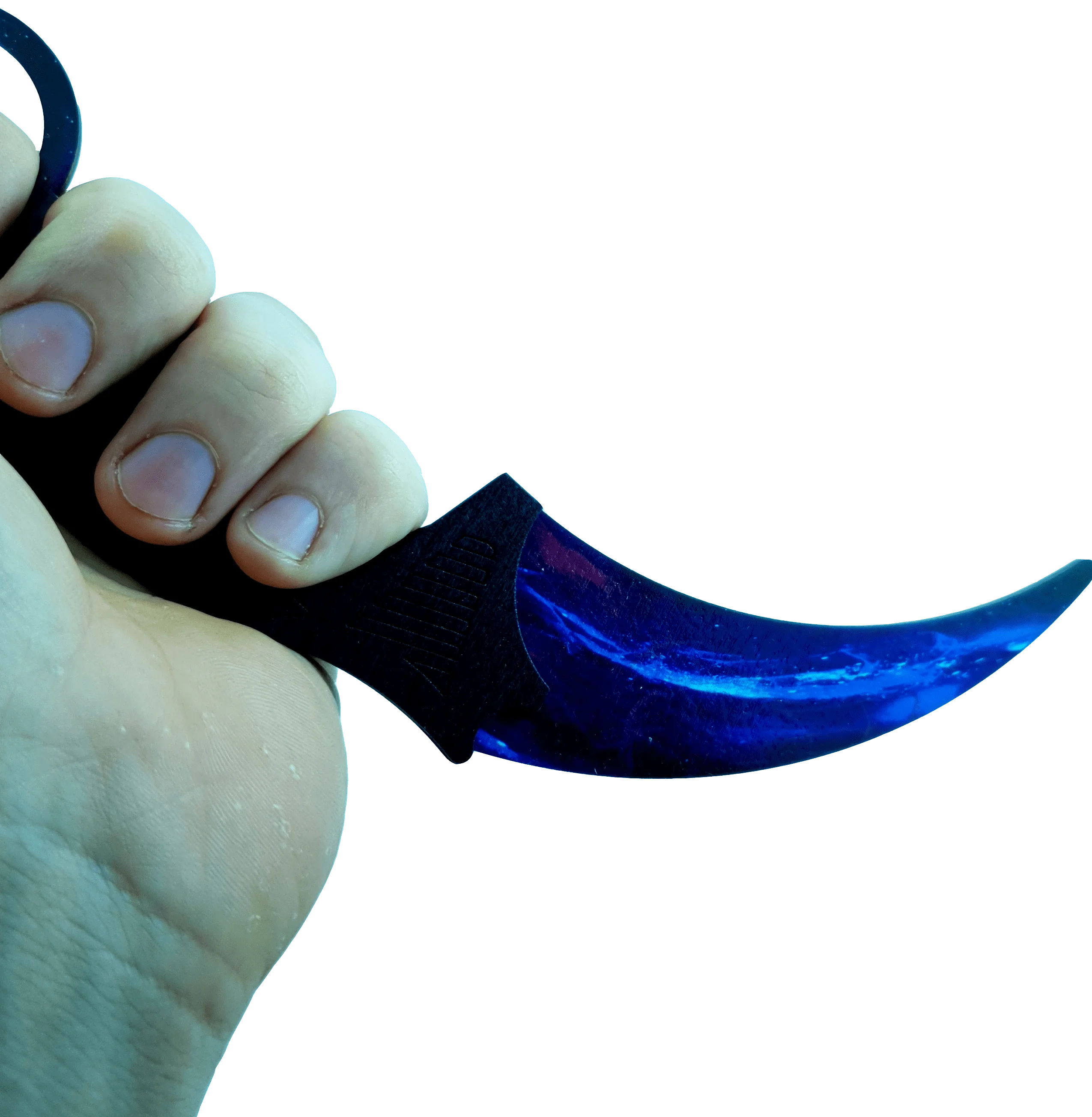 Деревянный нож керамбит Волны сапфир CS GO | Нож кс го (деревянная реплика