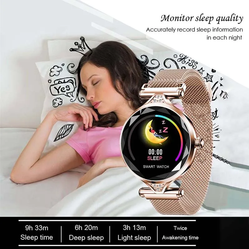 2021 smart watch women android gold heart rate monitoring sleep waterproof ip68 smartwatch ios women fashion lady watches free global shipping