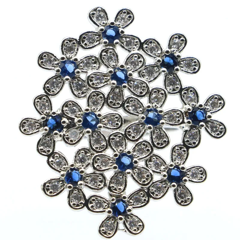 32x28 мм великолепные цветы танзанит циркон подарок для женщин|pink sapphire|925 silver ringsilver