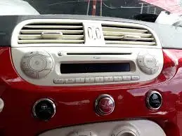 COMPATIBILE Fiat 500 (2007-2016) пластина фасции 2 DIN комплект (черный)-Mascherina nera opaco [2007-2016] |