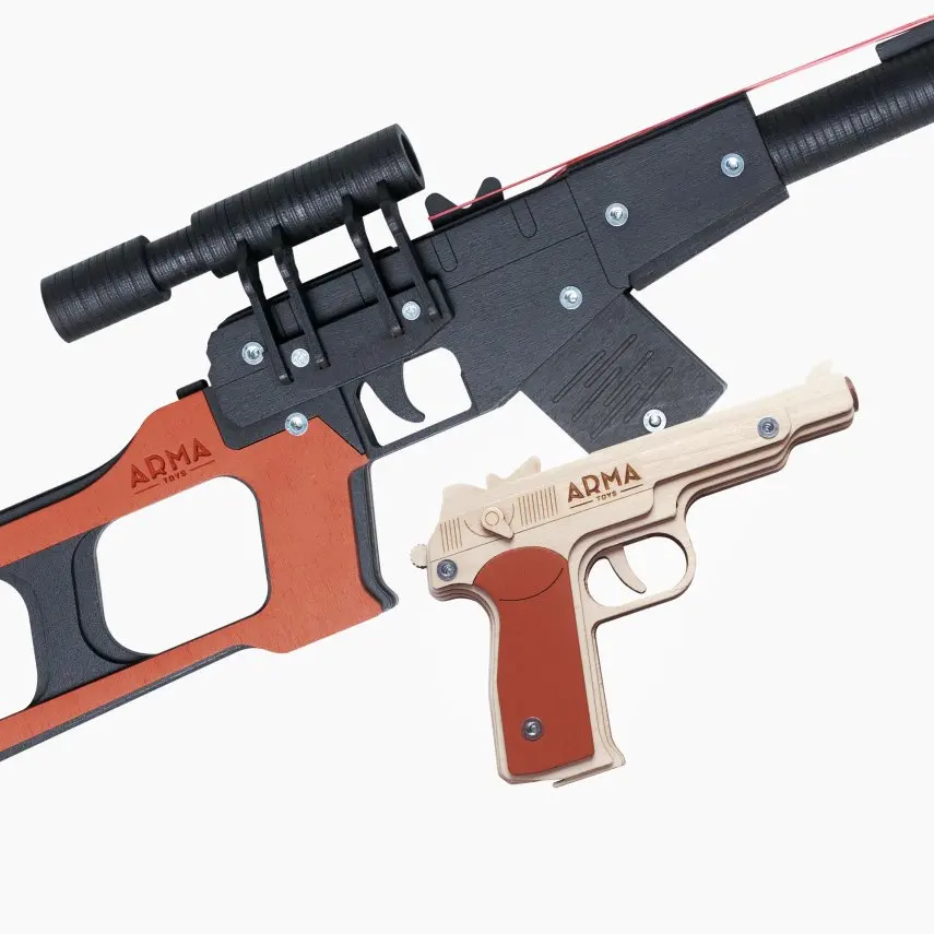 Набор резинкострелов &quotРоссийский снайпер 2&quot: ВСС &quotВинторез&quot окрашенный