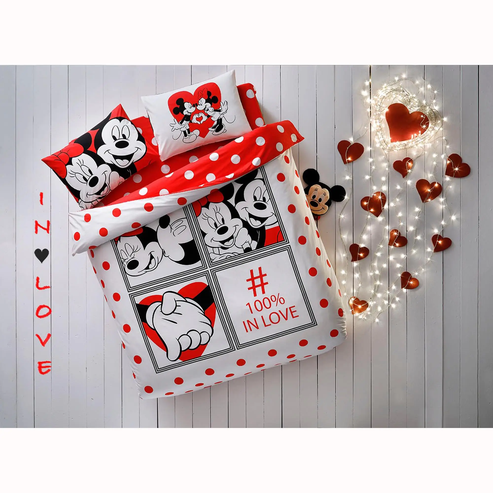 Набор пододеяльников для пуховых одеял Tac Disney Minnie & Mickey Dotty 100% хлопок двойная