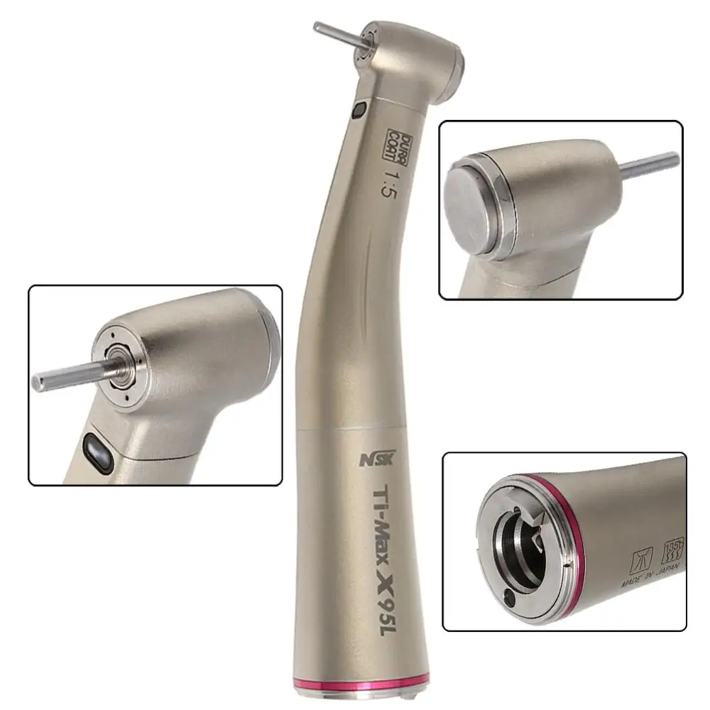 

Dental Contra Angle Handpiece 1:5 Increasing Air Turbine Inner Water Dental Handpiece Ti-Max Style