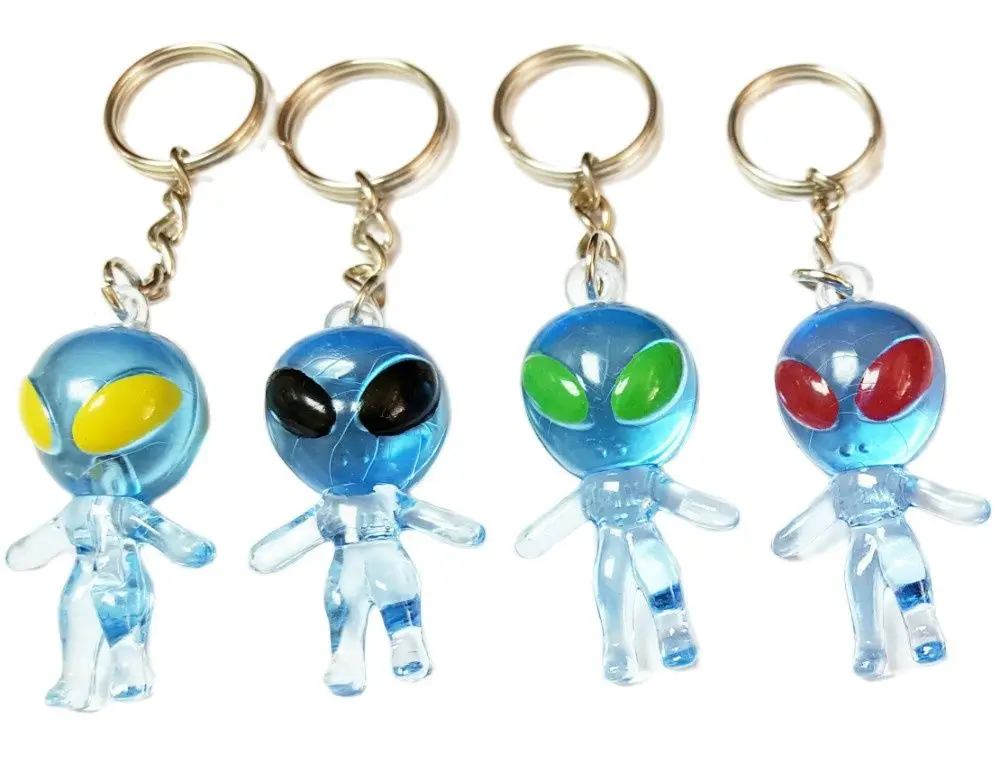 6 шт. инопланетянин с кольцом для ключей синяя пината наполнитель мешков игрушки