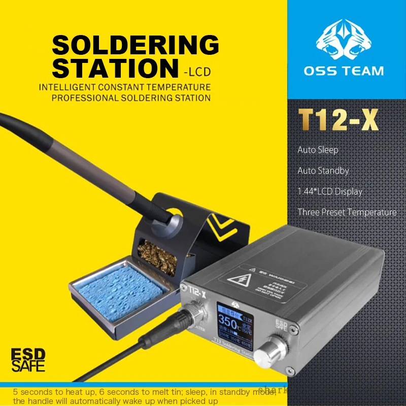 

OSS T12-X Intelligent Constant Temperature Soldering Station With Electric Soldering iron Tip BGA Rework Station Welding Tool