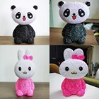 Алмазная живопись сделай сам, светильник лампа, панда, кролик, Алмазная мозаика, вышивка, ночник, милые животные, Домашний Настольный Декор, Рождественский подарок