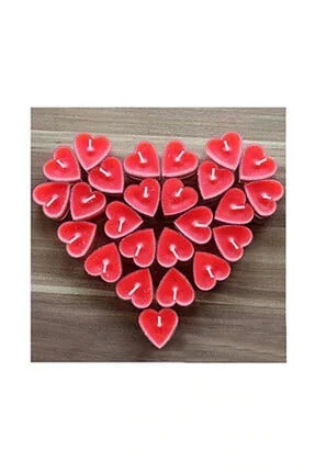 

Red Heart Tealight Candle 50 PCs 456467905