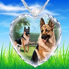 Красивое ожерелье с подвеской в форме сердца немецкой овчарки милая собака ювелирные изделия аксессуары изысканное женское ожерелье подарок собаке