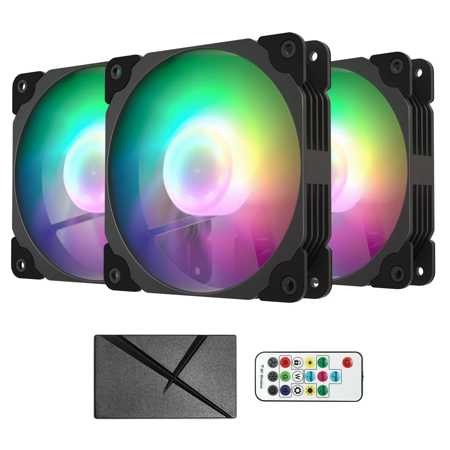 Кулеры VETROO бесшумные 120 мм 12 В постоянного тока 4 контакта RGB регулиросветодиодный