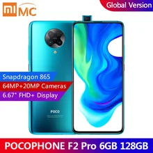 Оригинальный мобильный телефон Xiaomi POCO F2 Pro Snapdragon 865 64MP + 20MP камеры 6