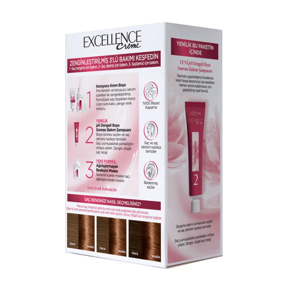 Фотофон L'OREAL PARIS EXCELLENCE CREME Chocolate темно русая краска для волос 6 35|Чаши смешивания