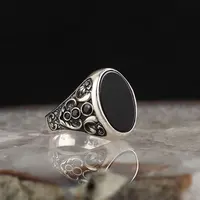 Mens Ring 925 Sterling Silver Crystal Stone Wedding Men Rings Male Jewelry Rings For Men Rings for Women Men`s Rings Men Jewelry