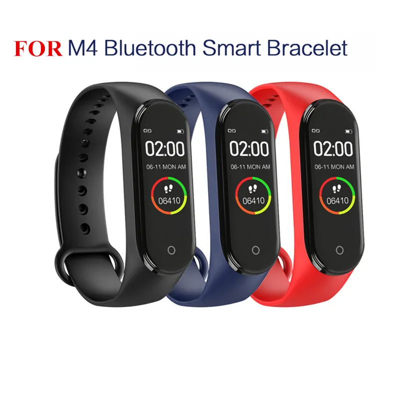Смарт-браслет M4 водостойкий IP67 кровяное давление Bluetooth фитнес-трекер напоминание