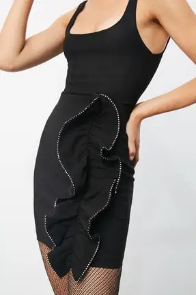 

Black Flywheel Detailed Skirt Women 'S Clothing Young Girl Clothing 2021 Spring Summer Collection Hot Sale Free Shipping