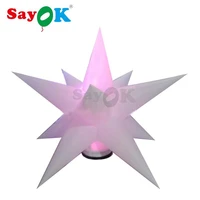 inflatable ground lighting starled inflatable balloon with air blower for event stage decoration