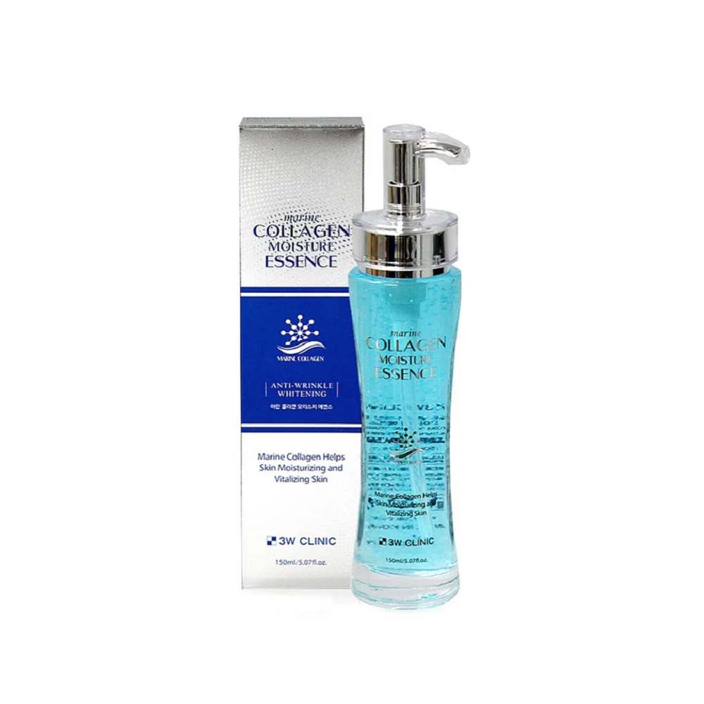 3W CLINIC Эссенция для лица MARINE COLLAGEN MOISTURE ESSENCE 150 мл | Красота и здоровье