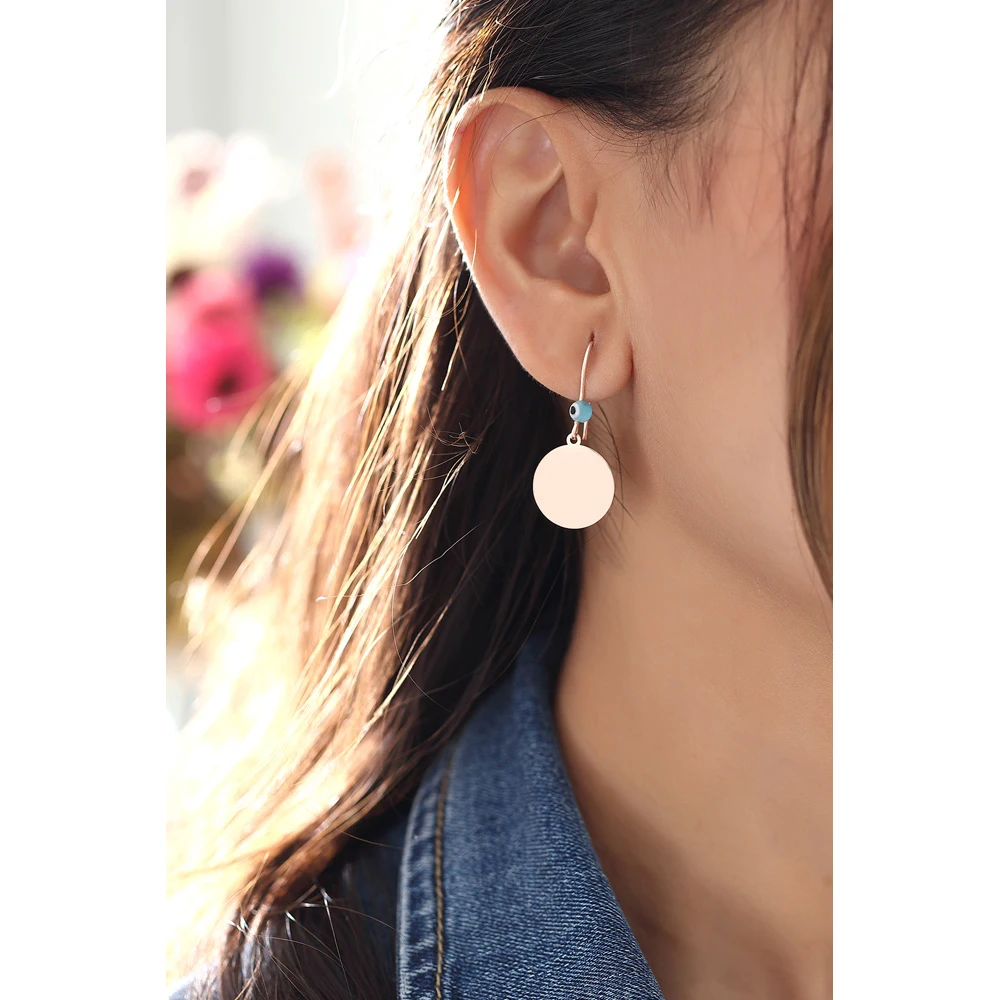 Блестящие Изящные ювелирные изделия Круглые 925 пробы серебряные серьги для