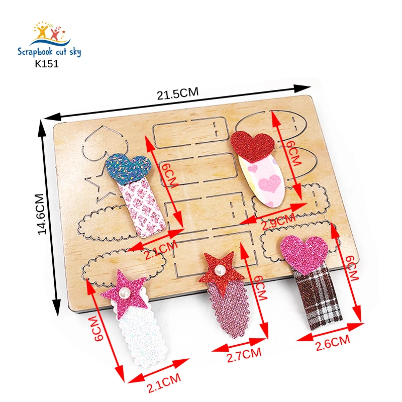 

Hairpin K151 wooden scrapbook is suitable for ordinary slicer