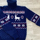 Свитер с оленями доставка 3 дня красный синий зимний для мальчиков 4 5 6 7 лет худи костюм теплый пуловер девочек кардиган