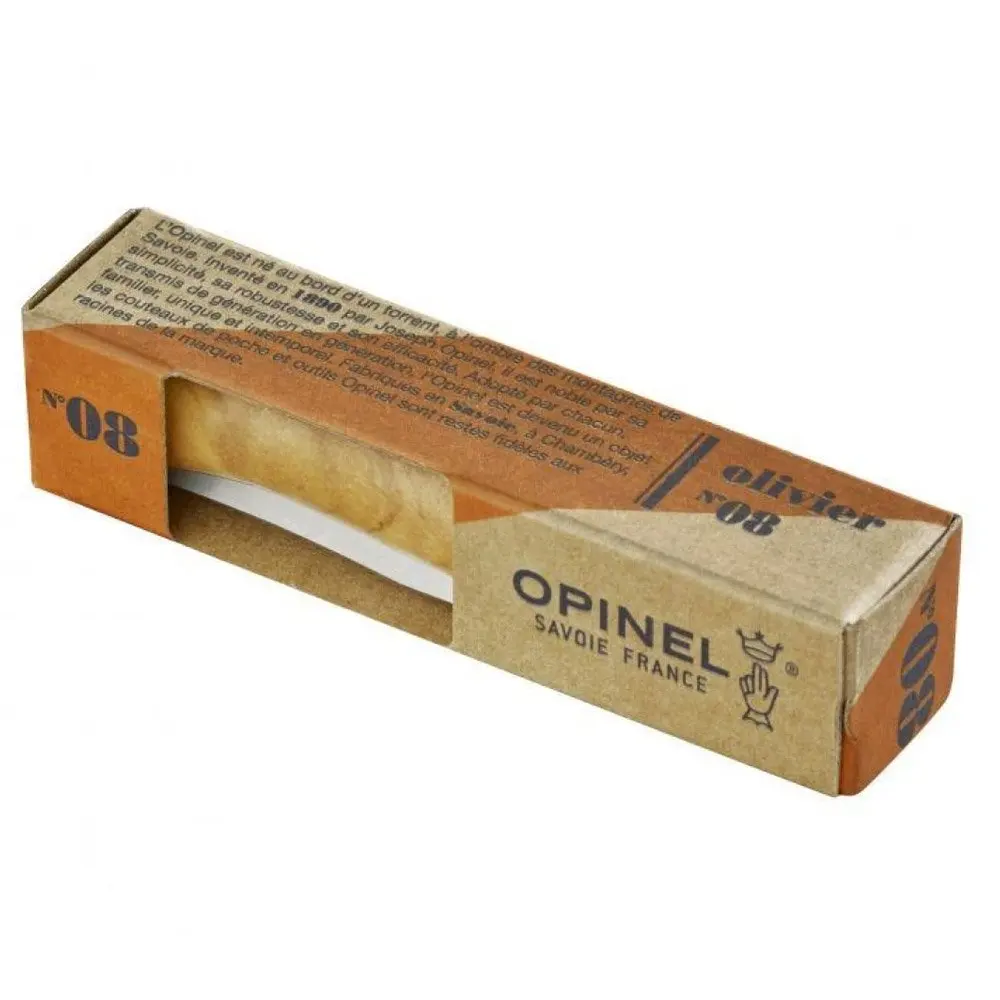 

Opinel Inox No 8 Olive Handle Stainless Steel Pocket Knife Camping Hiking Trekking Outdoor Hunting Whittling Knife