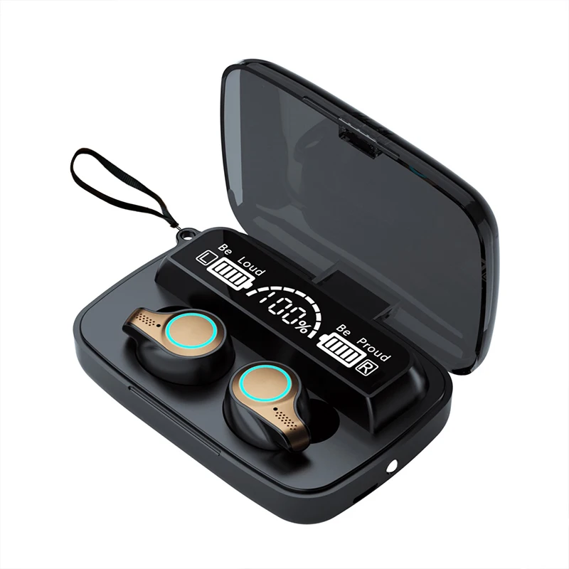 M9-18 Mirror Display TWS Bluetooth 5 0 наушники беспроводные 9D стерео спортивные