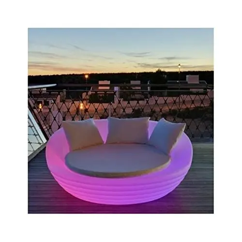 Life In Led Balinese bed with LED light Formentera sofa Color change |