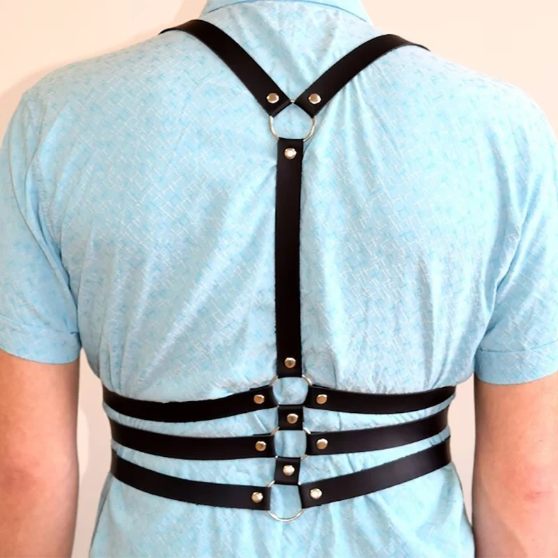 Мужской нагрудный костюм из искусственной кожи регулируемая портупея для мужчин