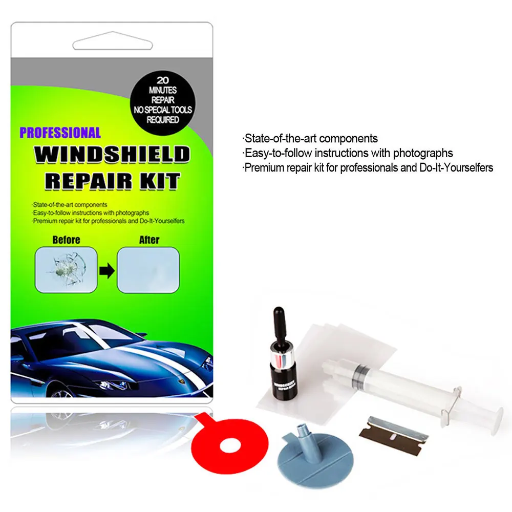 Инструмент для ремонта ветрового стекла набор самостоятельного автомобильных