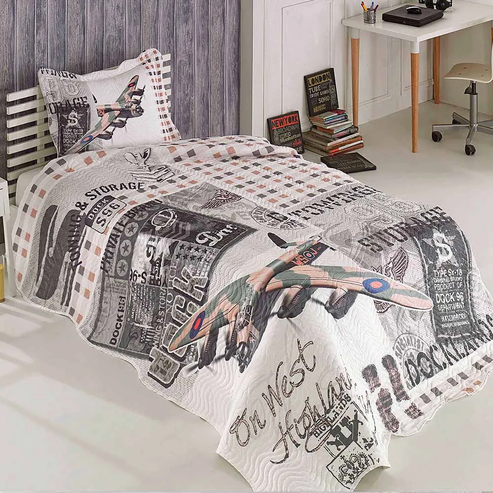 

My blanket Plane Tek Personality Quilted Bedspread World Quality Wonderful Design And Printed Washable And Ironed Cheap Price