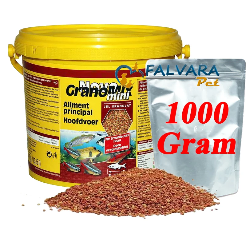 

1000 Gram Novo Granomix Mini, For Bucket Compartment 1st Class Granule Food for All Ornamental Fish