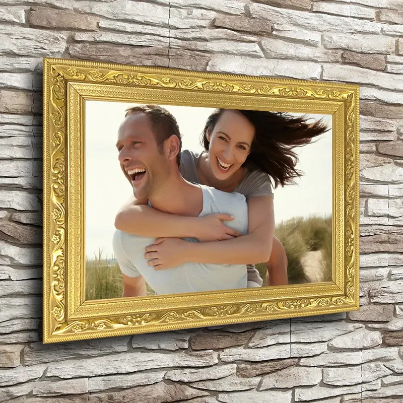 

Personalized Gold Glitter Framed A4 Table-Horizontal