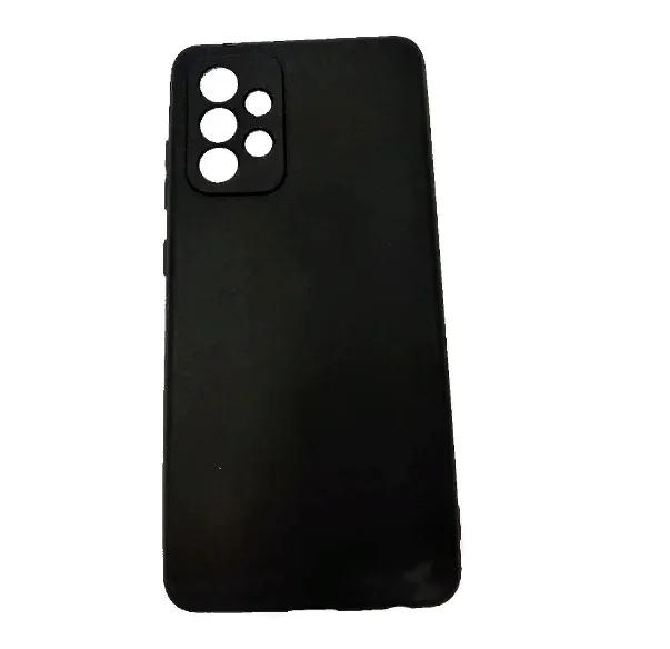 Силиконовый чехол черный с защитой для камеры samsung galaxy A52 / самсунг А52